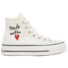 Converse All Star Platform Hi In Vintage White/egret/black