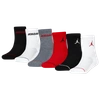 Jordan Legend Assorted Crew Socks In Black/red