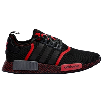 Adidas Originals Mens  Nmd R1 In Black/night Metallic/scarlet