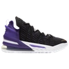 Nike Lebron 18 Basketball Shoe In Black/metallic Gold/court Purple