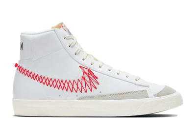 Pre-owned Nike  Blazer Mid 77 Vintage Zig Zag In White/sail-summit White-bright Crimson