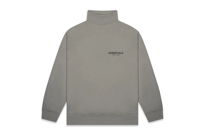 Pre-owned Fear Of God  Essentials Pull-over Mockneck Sweatshirt Cement