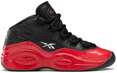 Pre-owned Reebok Question Mid 76ers Bred (ps) In Black/vector Red-vector Red