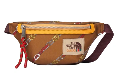 Pre-owned Gucci  X The North Face Belt Bag Cognac