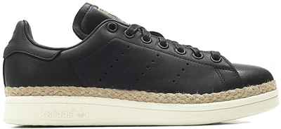 Pre-owned Adidas Originals Adidas Stan Smith New Bold Core Black Off White (women's) In Core Black/core Black/off White