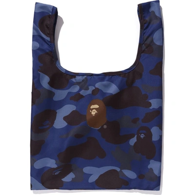 Pre-owned Bape  Color Camo Shopping Bag M Blue