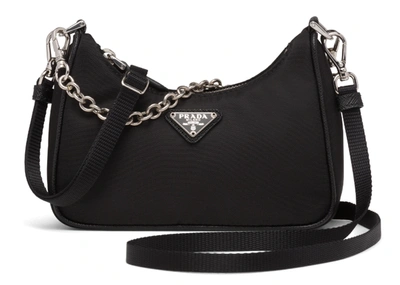 Pre-owned Prada  Re-edition Shoulder Bag Mini Nylon Black