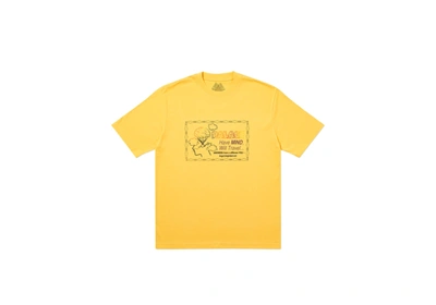 Pre-owned Palace Don't Call Me I'll Call You T-shirt Yellow