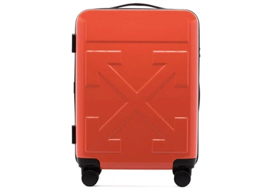 Pre-owned Off-white  Quote Carry-on Suitcase Red