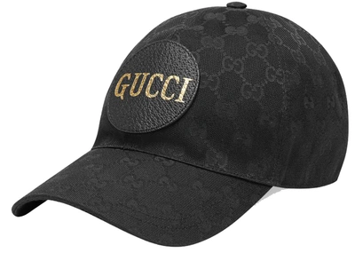 Pre-owned Gucci  Gg Canvas Baseball Hat Black