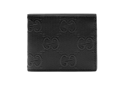 Pre-owned Gucci  Gg Embossed Wallet Black