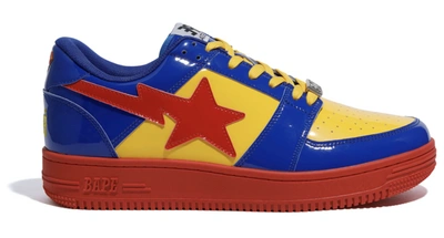 Pre-owned Bape A Bathing Ape  Sta Low Dc Superman (2021) In Blue/red-yellow