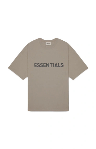 Pre-owned Fear Of God  Essentials Boxy T-shirt Applique Logo Taupe