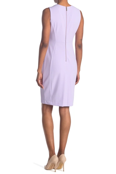 Calvin Klein Sleeveless Sheath Dress In Opal