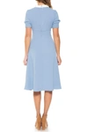 Alexia Admor Printed Spread Collar Midi Dress In Azure