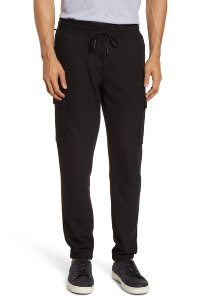 Acyclic Straight Leg Knit Cargo Pants In Black