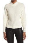 Abound Easy Stitch Ribbed Knit Mock Neck Sweater In Ivory