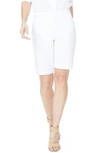 Nydj Stretch Cotton Blend Twill Bermuda Shorts In Optic White