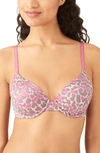 B.tempt'd By Wacoal Future Foundation Underwire T-shirt Bra In Red Violet Leopard