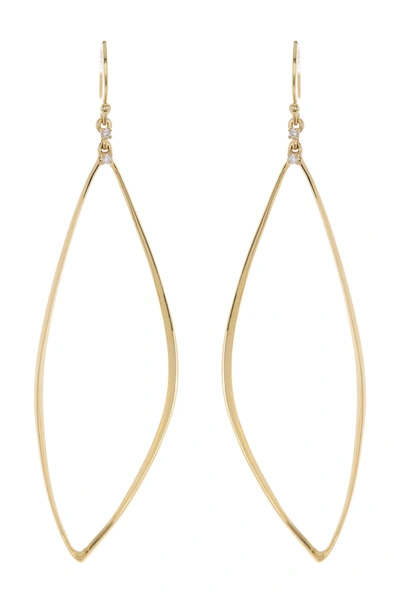 Alexis Bittar 18k Yellow Gold Diamond Open Marquise Drop Earrings
