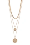 MELROSE AND MARKET MELROSE AND MARKET TRIPLE LAYER COIN PENDANT NECKLACE,439107889551