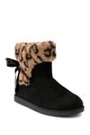 Juicy Couture King Winter Boot In Black Micro/leo