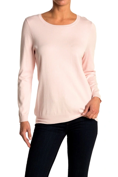 Ap Essentials Scoop Neck Long Sleeve Knit Sweater In Chenille P