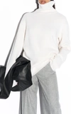 Joseph Cashmere Ribbed Knit Turtleneck In White