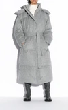 Joseph Women's Celida Wool-cashmere Blend Puffer Coat In Light Grey,dark Grey