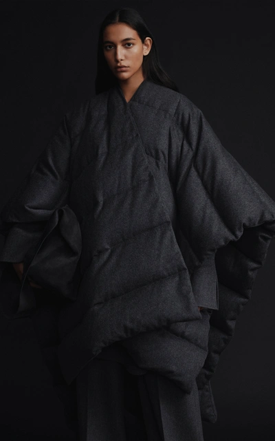 Joseph Wool-cashmere Poncho Coat In Dark Grey