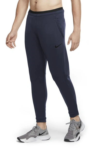 Nike Pro Capra Fleece Pants In Obsidian/ Black