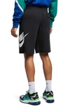 Nike Sportswear Alumni Shorts In Galactic Jade/ Htr/ Sail
