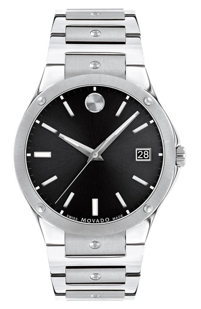 Movado S.e. Dot Accent Bracelet Watch, 41mm In Silver