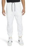 Nike Sportswear Slim Fit Tech Fleece Jogger Pants In White/black