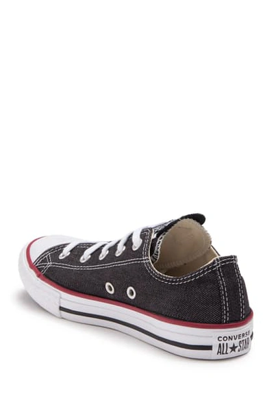 Converse Kids' Chuck Taylor All Star Ox Low Top Sneaker In Black/ Garnet/ Black Denim