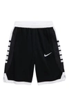 Nike Kids' Dry Elite Basketball Shorts In Black/ White