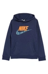 Nike Kids' Sportswear Club Fleece Hoodie In Midnight Navy/ Heather