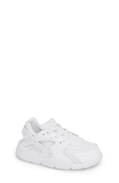 Nike Huarache Run Little Kids' Shoes In White,pure Platinum,white