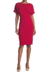 Alexia Admor Dolman Sleeve Sheath Dress In Red