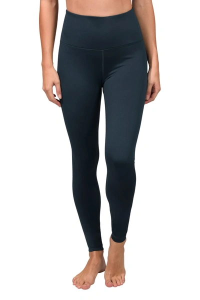 90 Degree By Reflex Soft Tech Fleece Lined High Rise Leggings In Tucson Teal