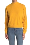 Abound Brushed Ribbed Knit Mock Neck Sweater In Yellow Mineral