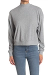 Abound Brushed Ribbed Knit Mock Neck Sweater In Grey Heather