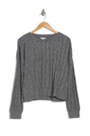 Splendid Reed Rib Knit Sweater In Hthr Charcoal
