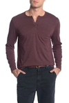 Zachary Prell Fedder Stripe Henley In Wine