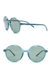 Ray Ban 53mm Round Sunglasses In Turquoise