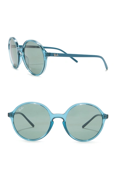 Ray Ban 53mm Round Sunglasses In Turquoise