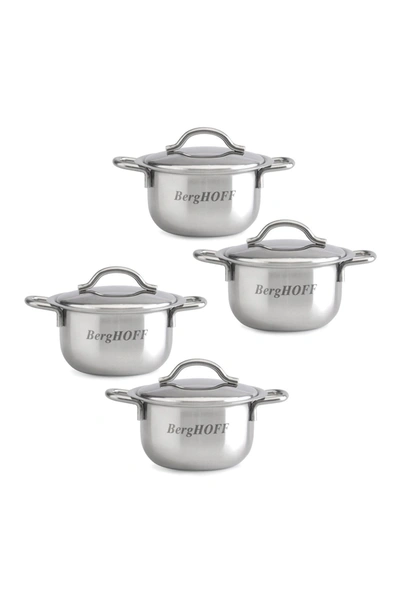 Berghoff Cov'd Mini Pots In Silver