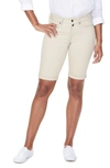Nydj Petites Briella Cuffed Denim Bermuda Shorts In Feather In Feather