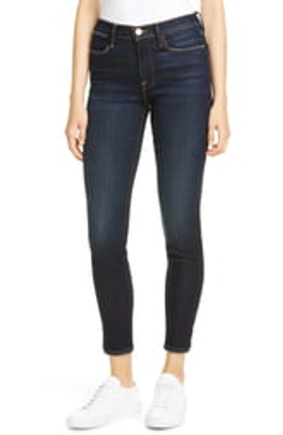 Frame Le High Slit Hem Ankle Skinny Jeans In Copa