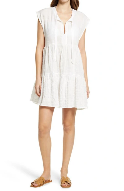 Robin Piccone Fiona Flouncy Cover-up Dress In White